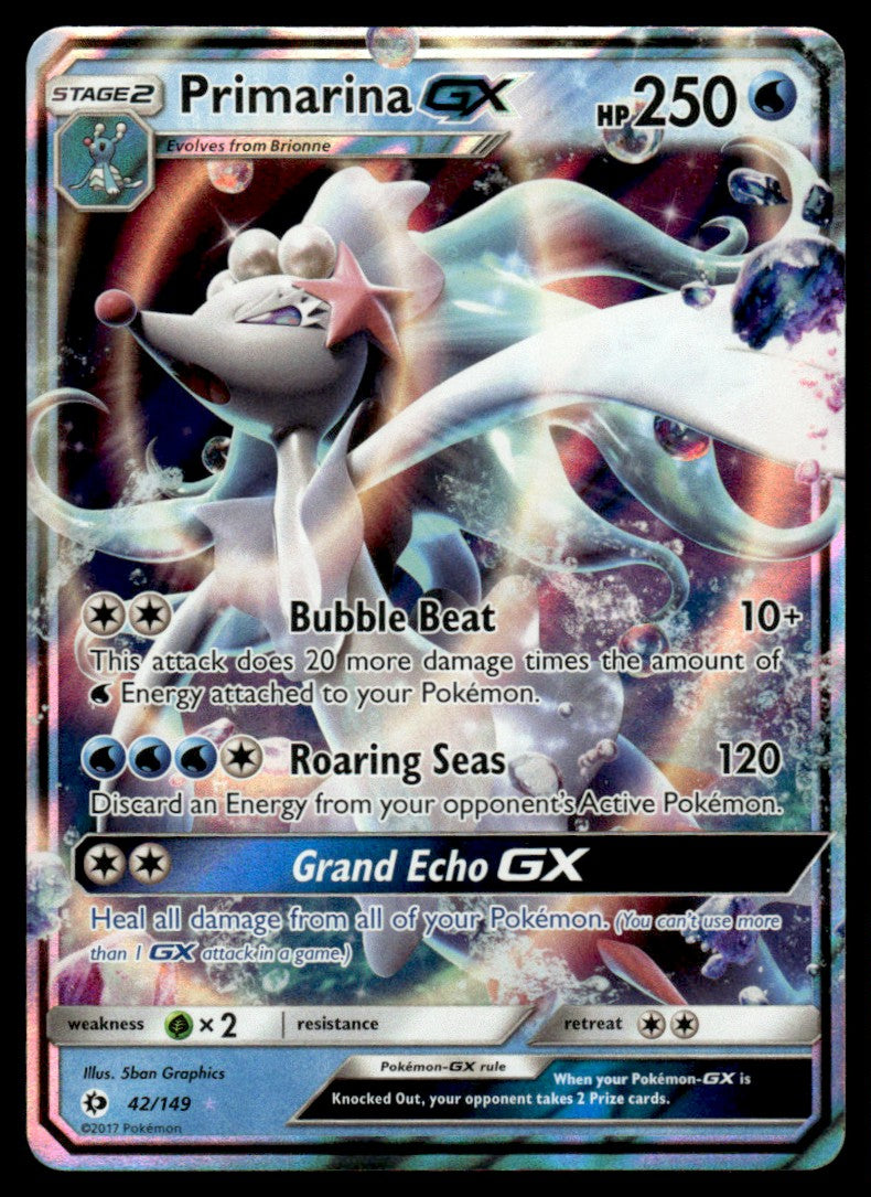 NM Primarina-GX 42 - SM Base Set