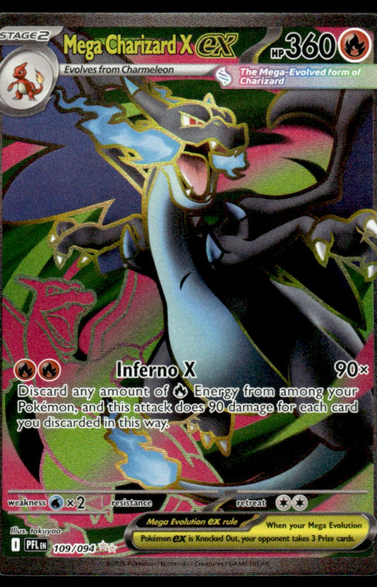 Mega Charizard X ex 109/094 - Phantasmal Flames - Mega Evolution