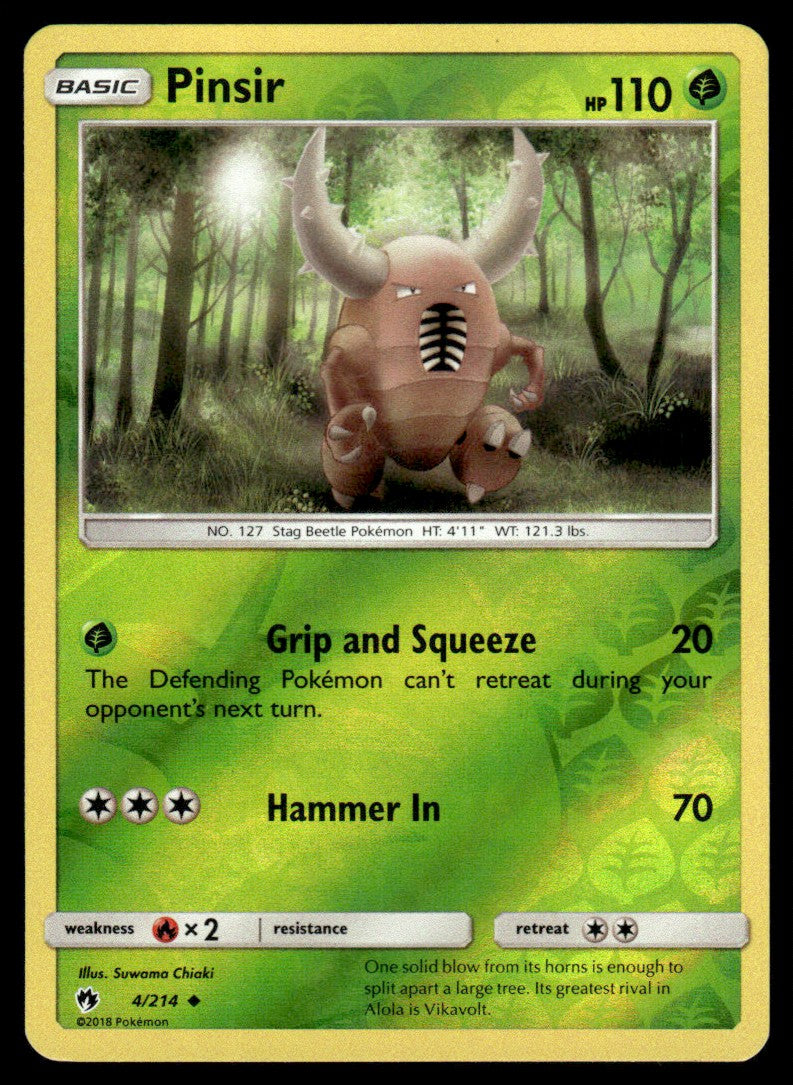 NM - Pinsir 4 - Reverse - Lost Thunder