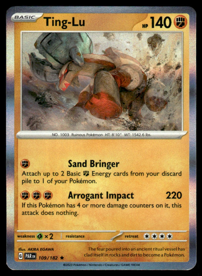 Ting-Lu 109/182 Holo - Paradox Rift - Scarlet & Violet