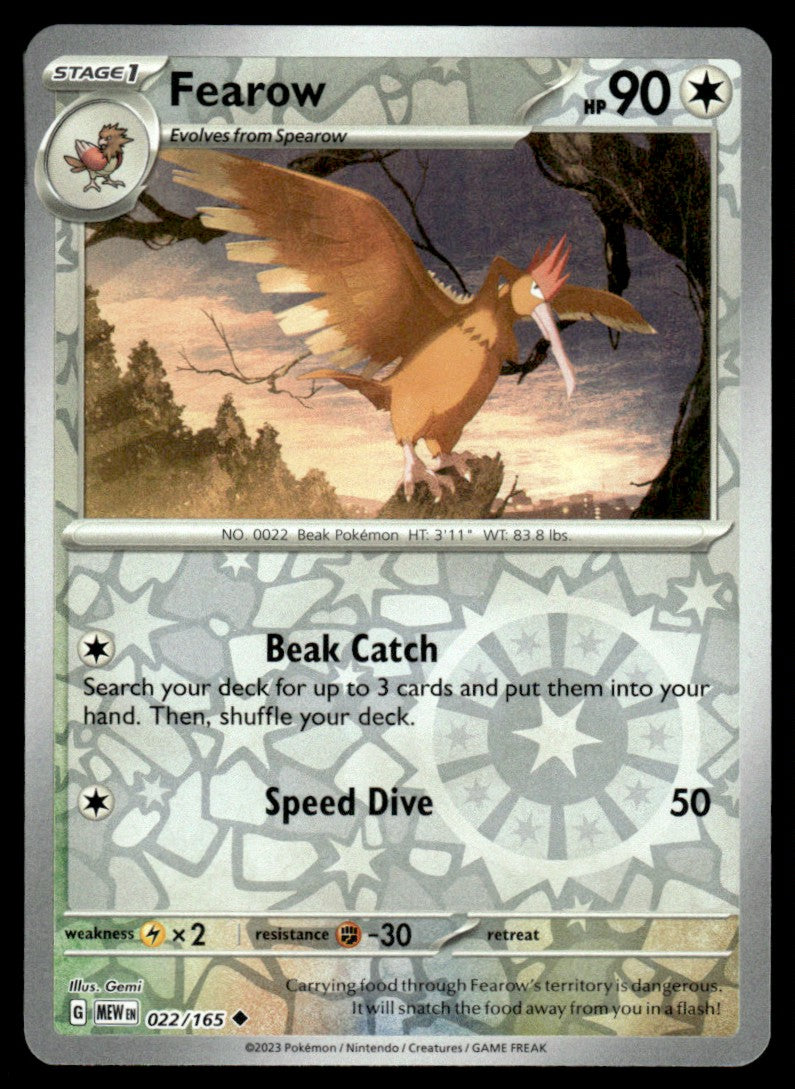 Fearow 022/165 Reverse - Scarlet & Violet - 151 - Scarlet & Violet