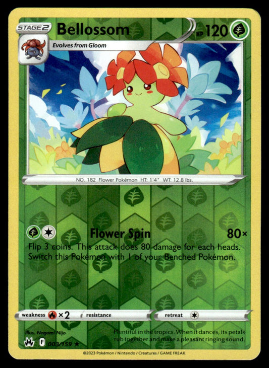 Bellossom 003/159 Reverse - Crown Zenith - Sword & Shield