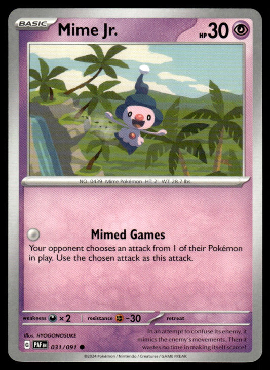 Mime Jr. 031/091 Comun - Paldean Fates - Scarlet & Violet