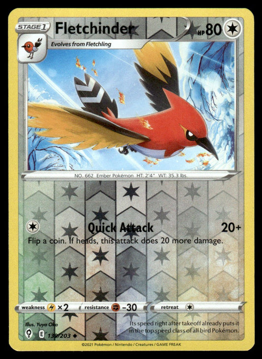 Fletchinder 139/203 Reverse - Evolving Skies - Sword & Shield