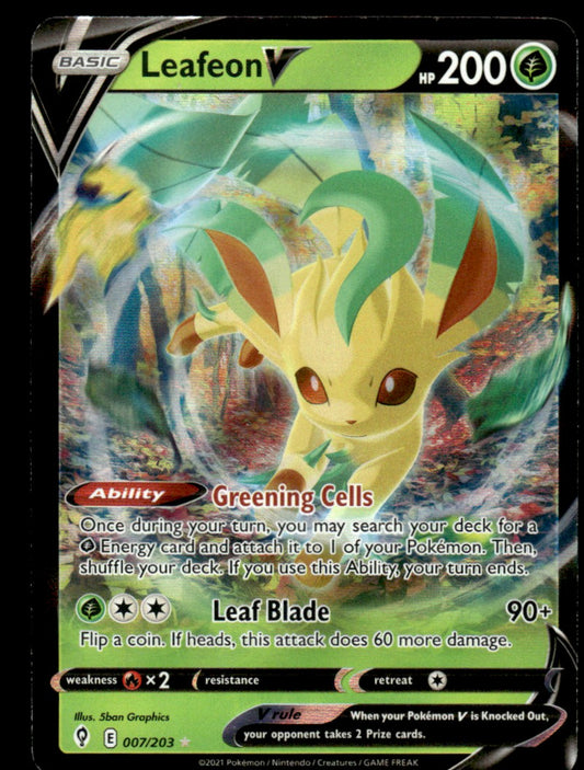 Leafeon V 007/203 - Evolving Skies - Sword & Shield