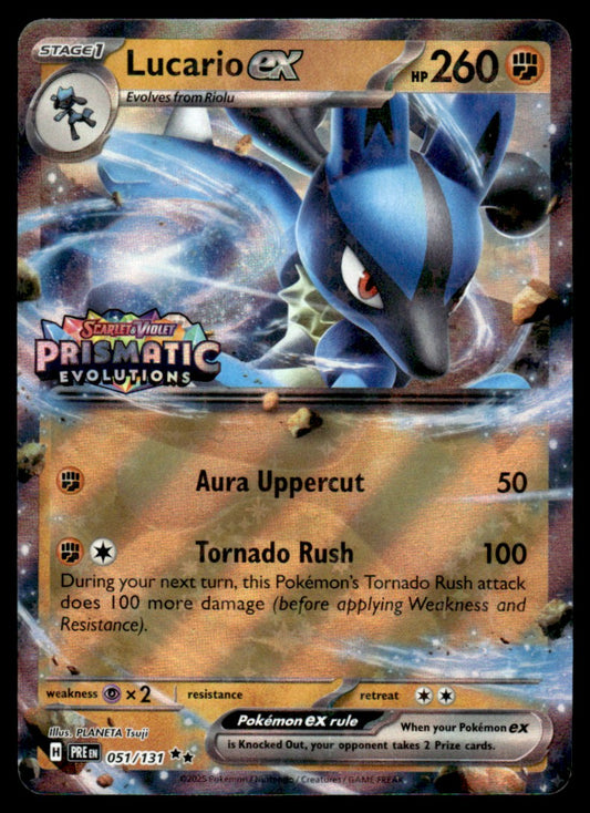 Lucario ex (Prismatic Evolutions Stamp) 051/131 - Prismatic Evolutions - Scarlet & Violet