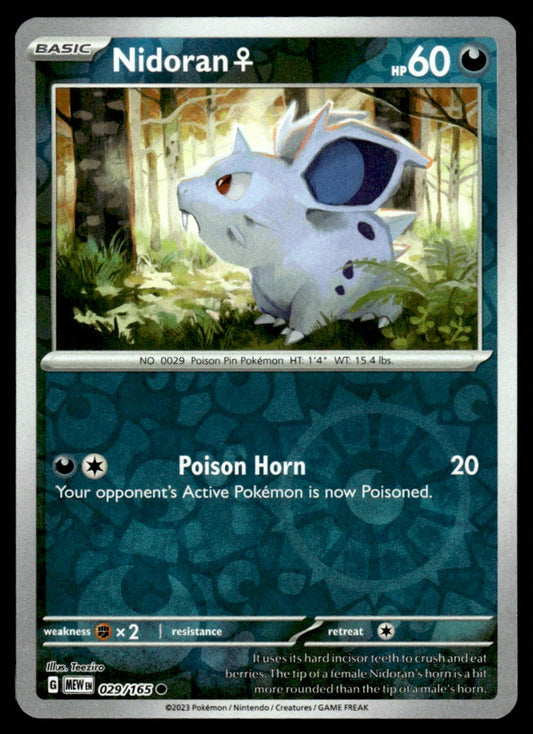Nidoranâ™€ 029/165 Reverse - Scarlet & Violet - 151 - Scarlet & Violet