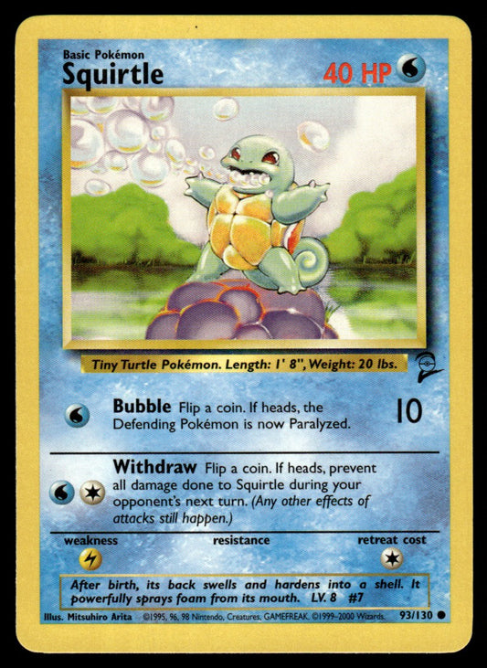 LP Squirtle 93 No Holo - Base Set 2
