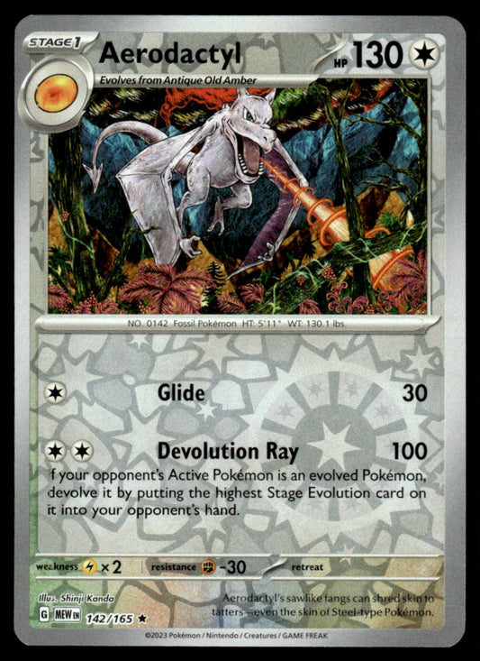 Aerodactyl 142/165 Reverse - Scarlet & Violet - 151 - Scarlet & Violet
