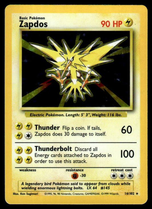 NM - Zapdos 16 - Holo - Base Set