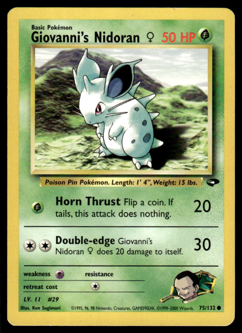 LP Giovanni’s Nidoran Female 75 No Holo - Gym Challenge