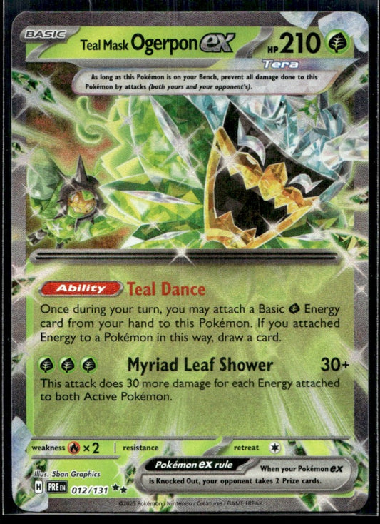 Teal Mask Ogerpon ex 012/131 - Prismatic Evolutions - Scarlet & Violet