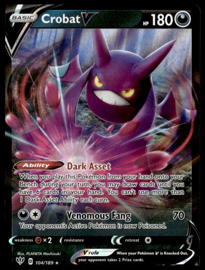 Crobat V 104/189 - Darkness Ablaze - Sword & Shield