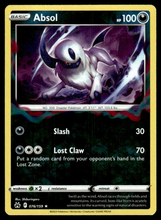 Absol 076/159 Reverse - Crown Zenith - Sword & Shield