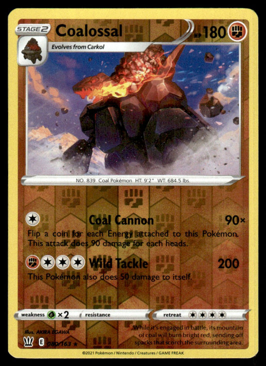 Coalossal 080/163 Reverse - Battle Styles - Sword & Shield