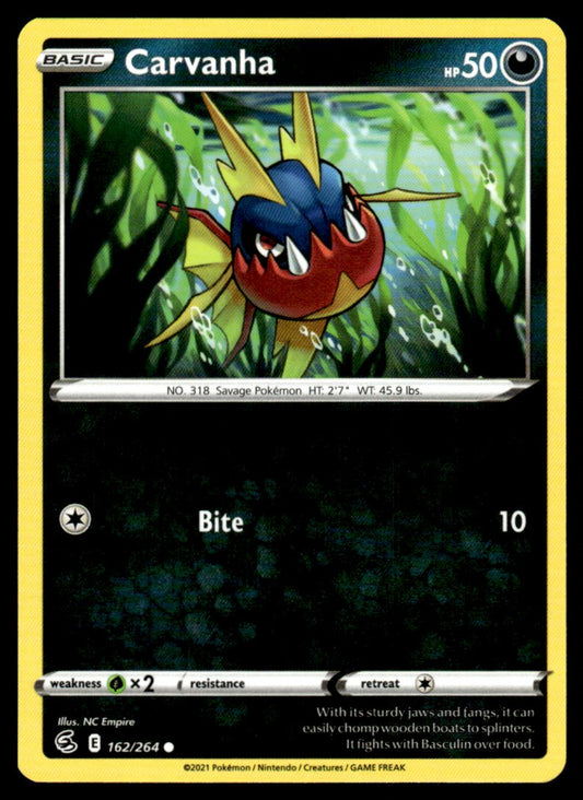 Carvanha 162/264 Comun - Fusion Strike - Sword & Shield