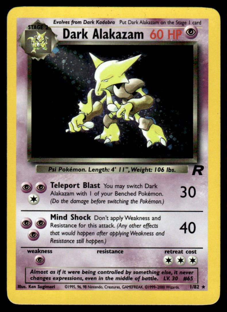 Dark Alakazam Holo - NM - Team Rocket