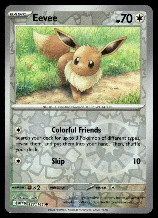 Eevee 133/165 Reverse - Scarlet & Violet - 151 - Scarlet & Violet