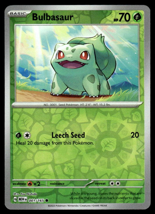Bulbasaur 01/165 Reverse - Scarlet & Violet - 151 - Scarlet & Violet