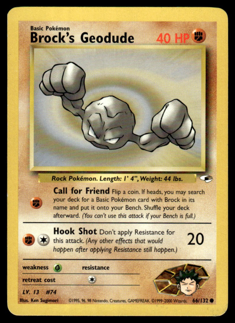 LP Brock’s Geodude 66 No Holo - Gym Heroes