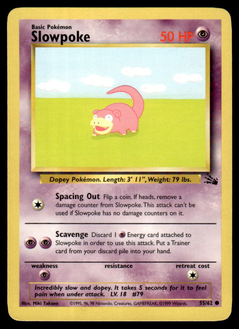 LP Slowpoke 55 No Holo - Fossil