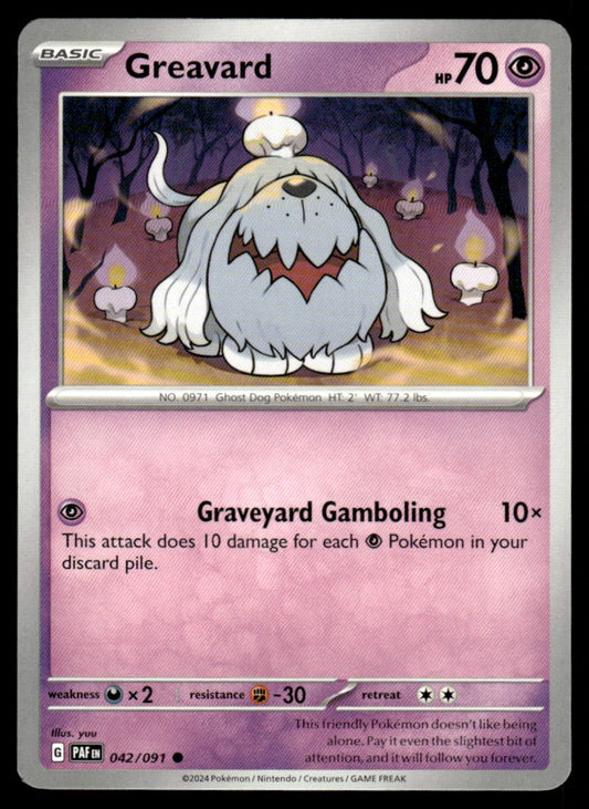 Greavard 042/091 Comun - Paldean Fates - Scarlet & Violet