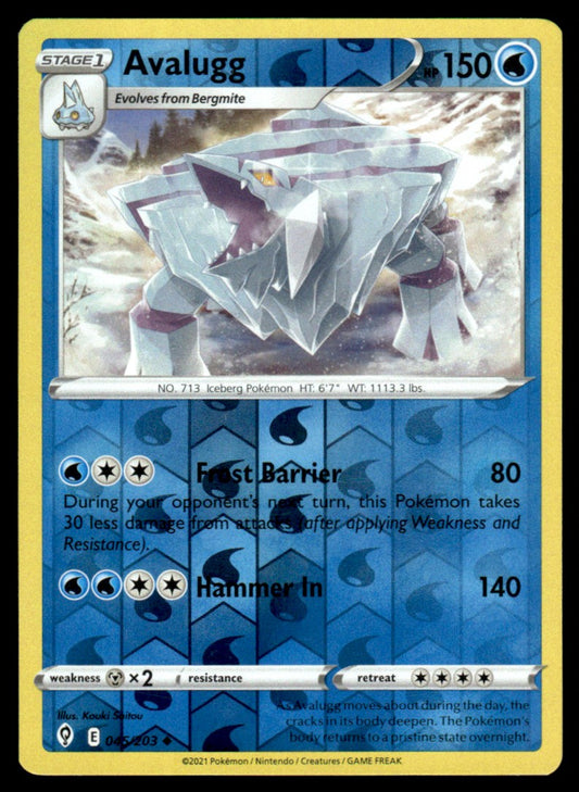 Avalugg 045/203 Reverse - Evolving Skies - Sword & Shield
