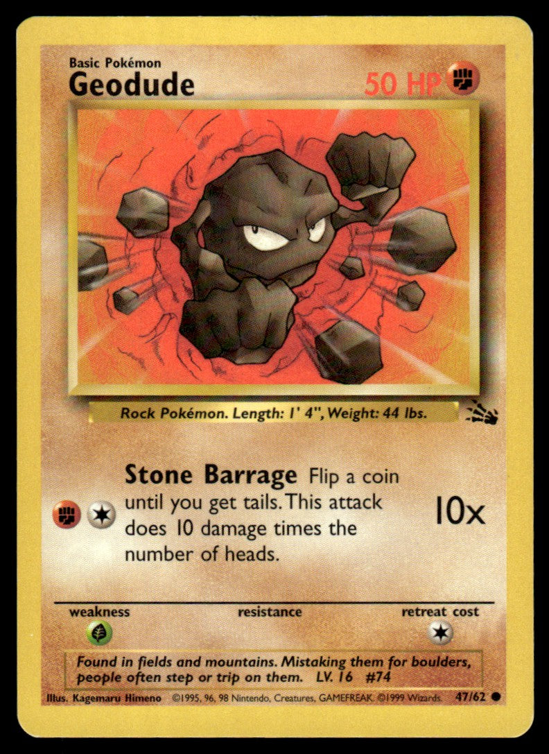 LP Geodude 47 No Holo - Fossil