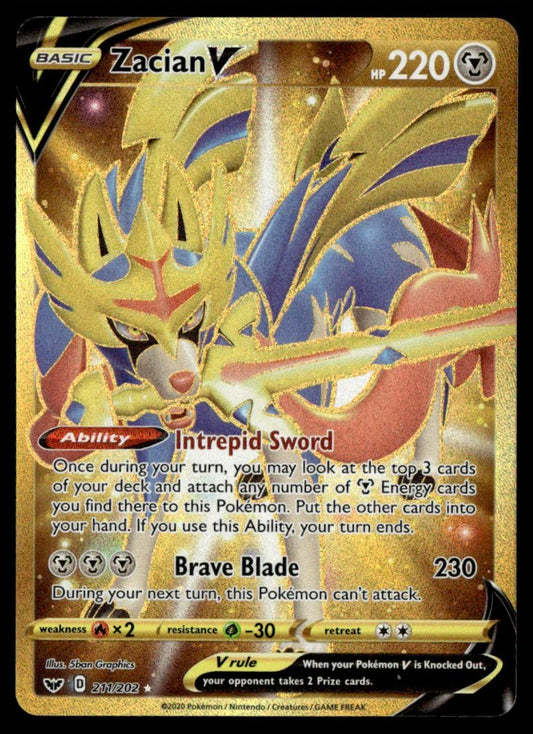 Zacian V 211/202 - Sword & Shield Base Set - Sword & Shield