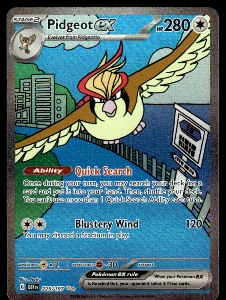 Pidgeot ex 225/197 - Obsidian Flames - Scarlet & Violet