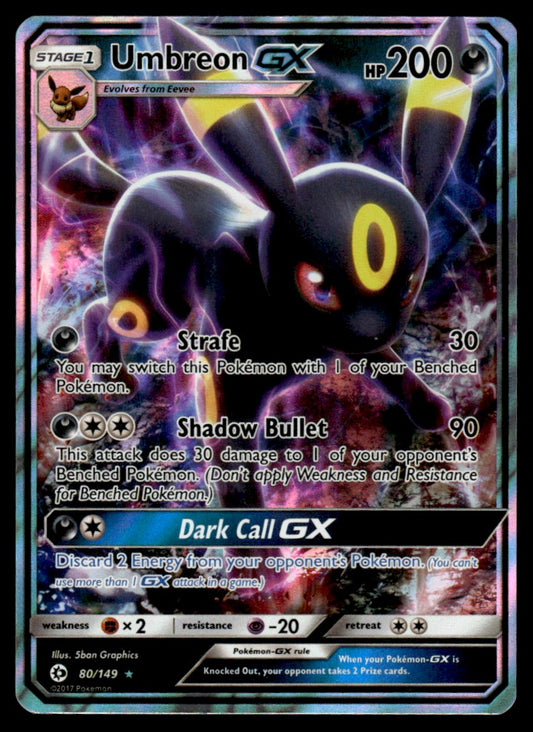 NM Umbreon-GX 80 - SM Base Set