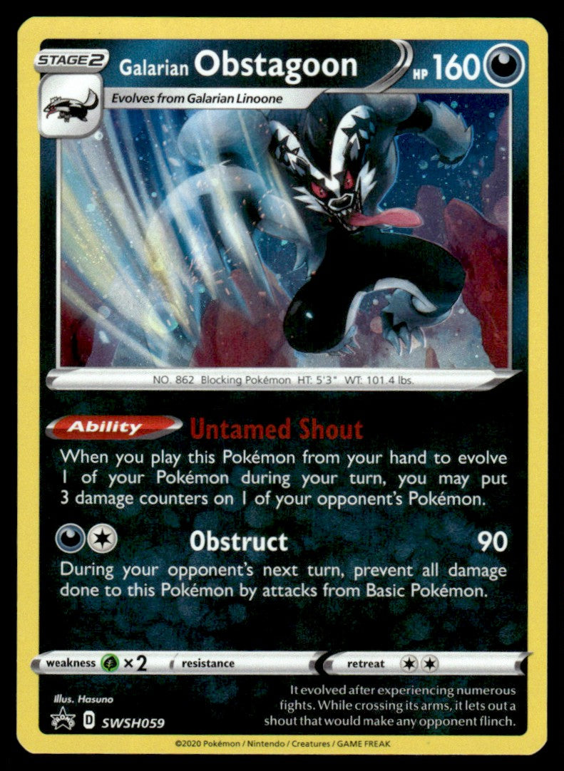 Galarian Obstagoon (Cosmo Holo) SWSH059/PRSS - Sword & Shield Promos - Sword & Shield