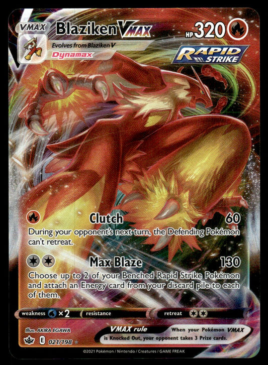 Blaziken VMAX 021/198 - Chilling Reign - Sword & Shield