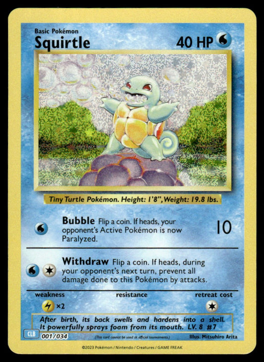 Squirtle 001/034 - Trading Card Game Classic