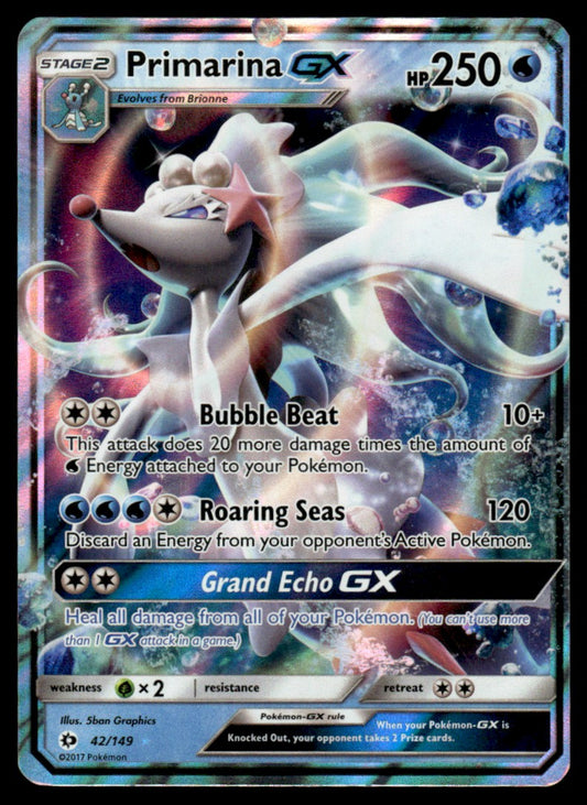 NM Primarina-GX 42 - SM Base Set