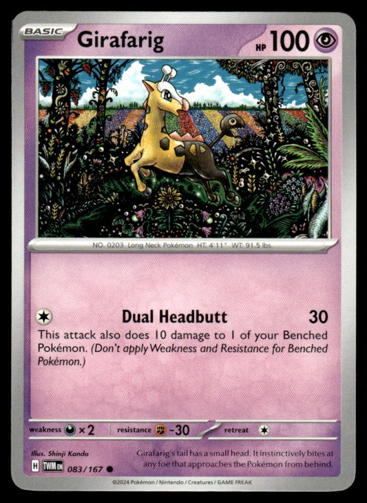 Girafarig 083/167 Comun - Twilight Masquerade - Scarlet & Violet