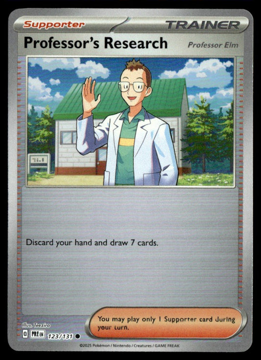 Professor's Research [Professor Elm] (Poke Ball Pattern) 123/131 - Prismatic Evolutions - Scarlet & Violet