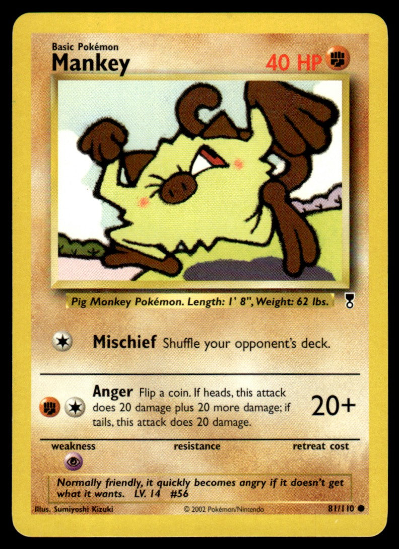 LP Mankey 81 No Holo - Legendary Collection