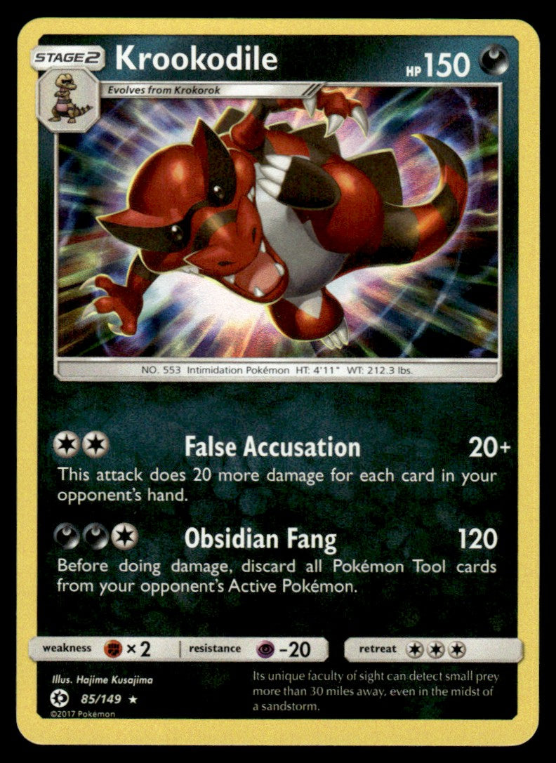 NM - Krookodile 85 - Holo - Sun & Moon