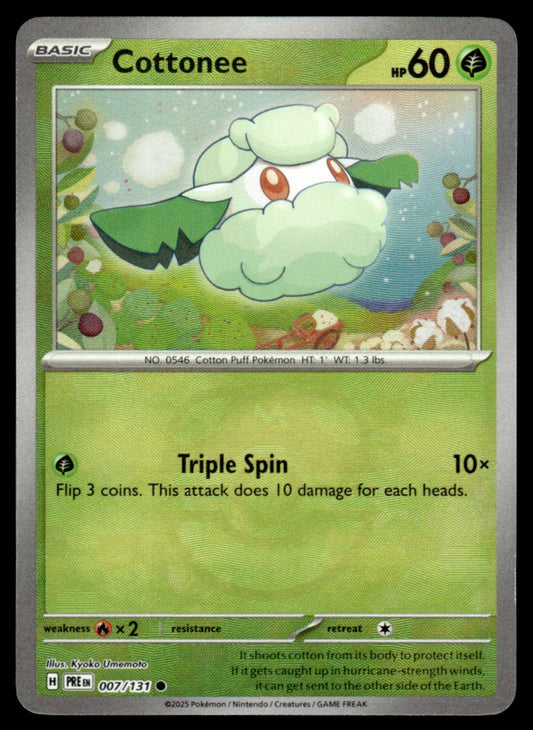 Cottonee (Master Ball Patern) 007/131 - Prismatic Evolutions - Scarlet & Violet