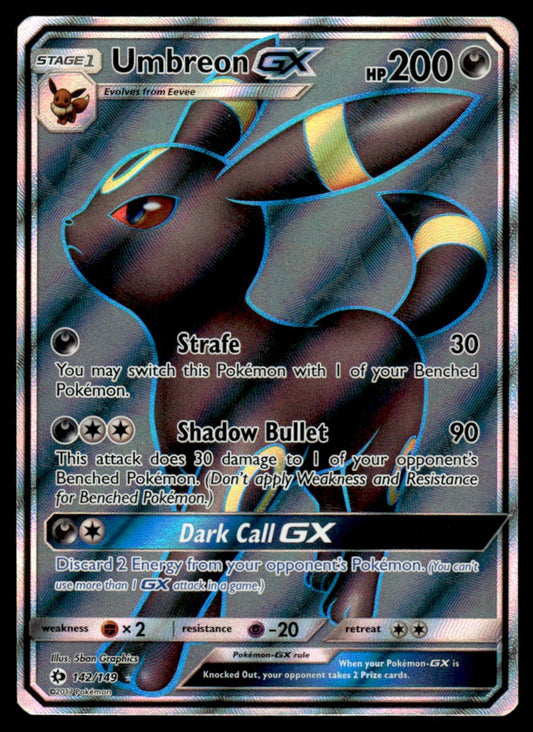 NM Umbreon-GX 142 - SM Base Set