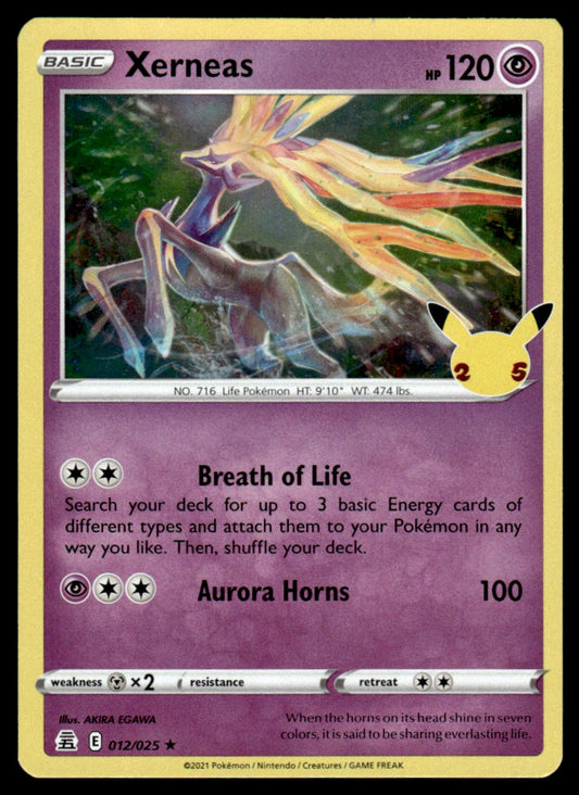Xerneas 012/025 Holo - Celebrations - Sword & Shield