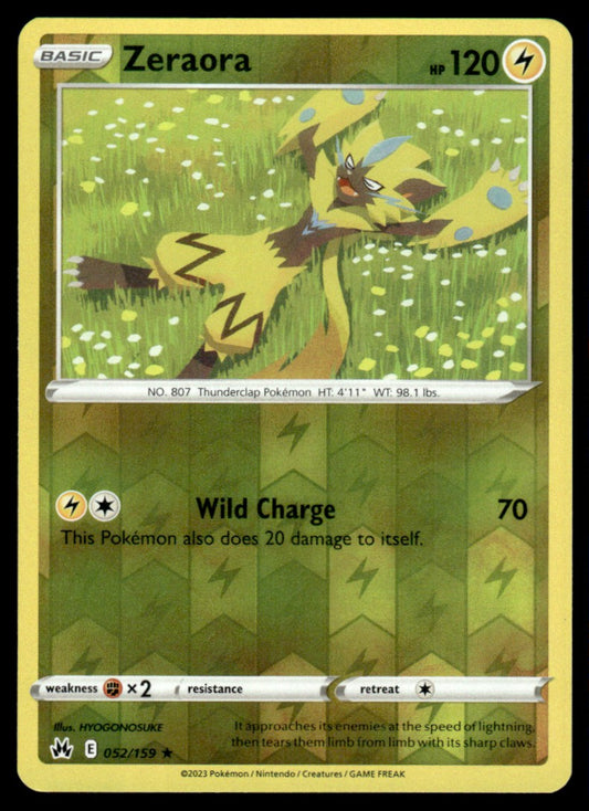 Zeraora 052/159 Reverse - Crown Zenith - Sword & Shield