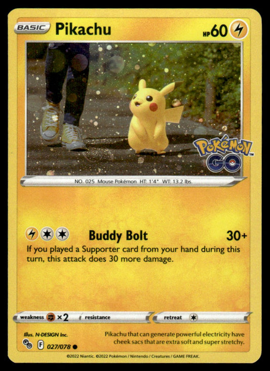 Pikachu 027/078 Holo - Pokémon GO - Sword & Shield