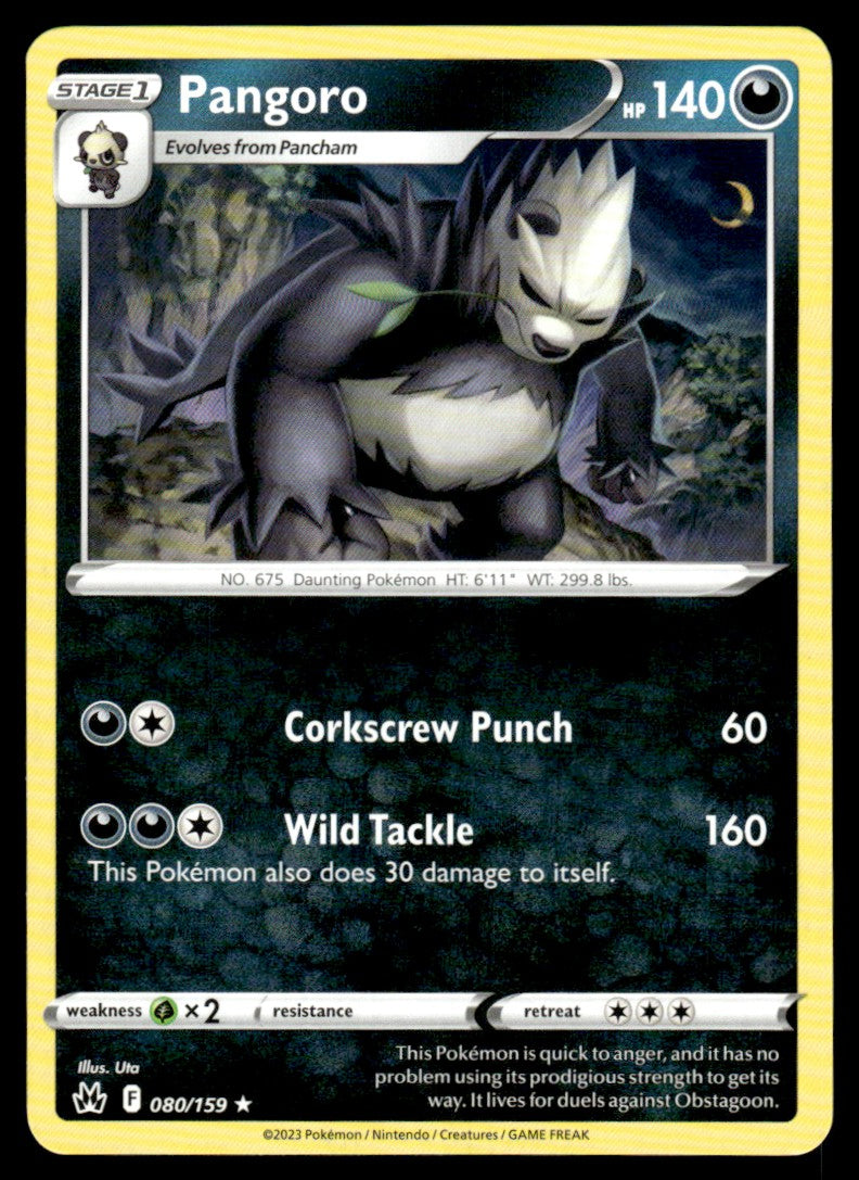 Pangoro 080/159 Rare - Crown Zenith - Sword & Shield