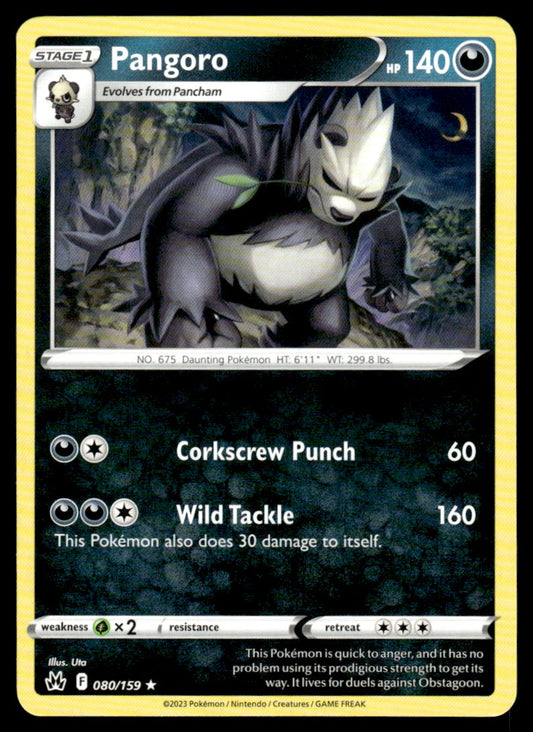 Pangoro 080/159 Rare - Crown Zenith - Sword & Shield