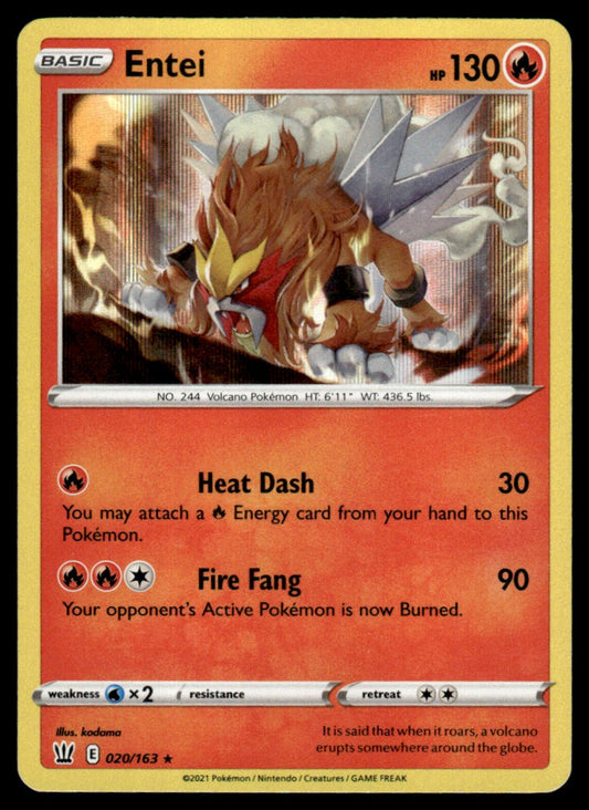 Entei 020/163 Holo - Battle Styles - Sword & Shield