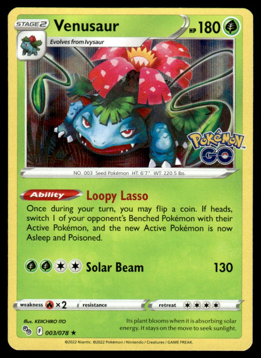 Venusaur 003/078 Holo - Pokémon GO - Sword & Shield