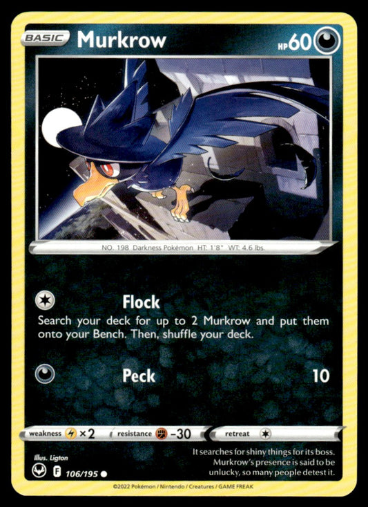 Murkrow 106/195 Comun - Silver Tempest - Sword & Shield