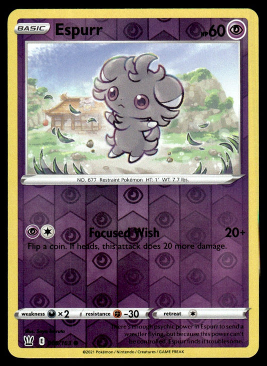 Espurr 060/163 Reverse - Battle Styles - Sword & Shield